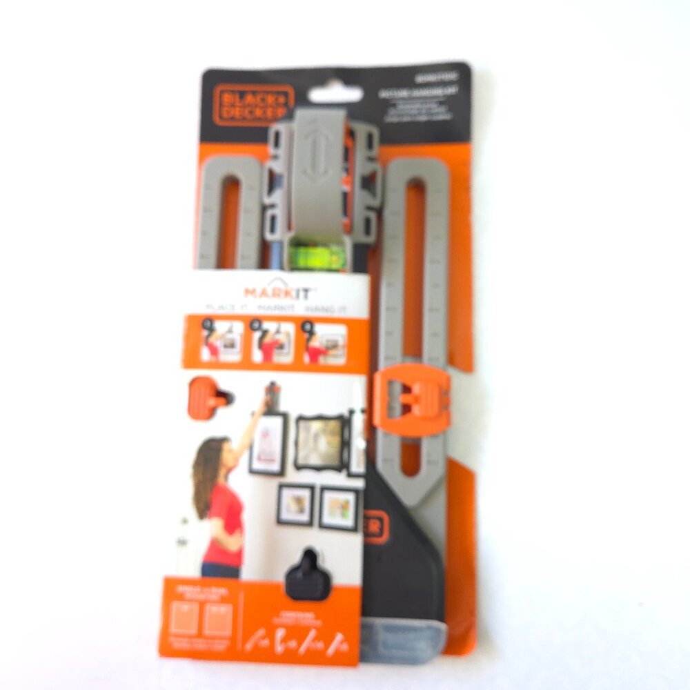 Black + Decker Picture Hanging Kit & Hammer BDMKITH Dual or Single Mounting